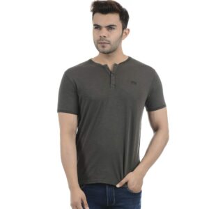 Men\'s Printed Regular Fit T-Shirt (PM507411_Beige M)
