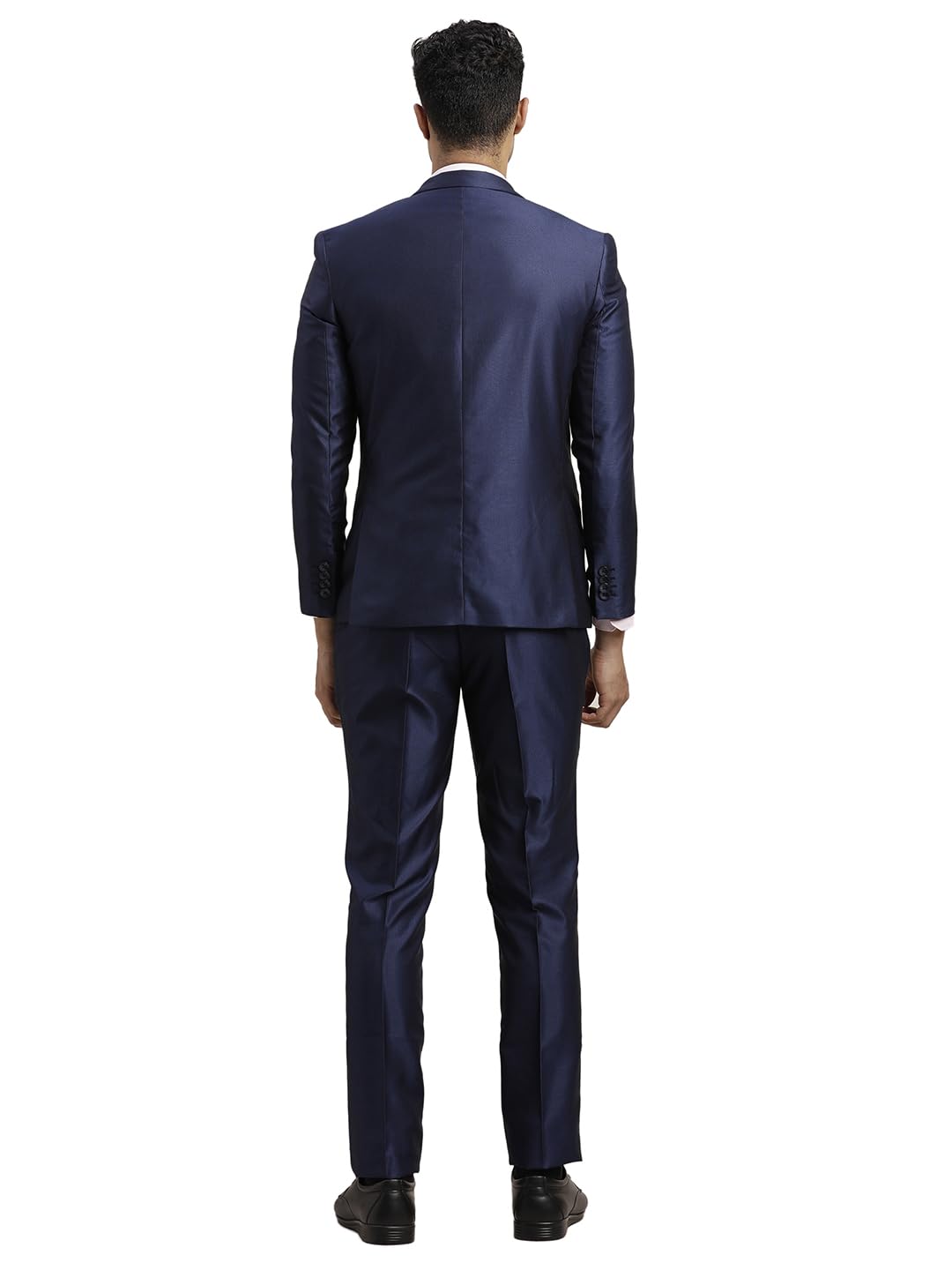 Men Poly-Viscose Dobby Print Full Sleeve Three Piece Party Suit - Image 8