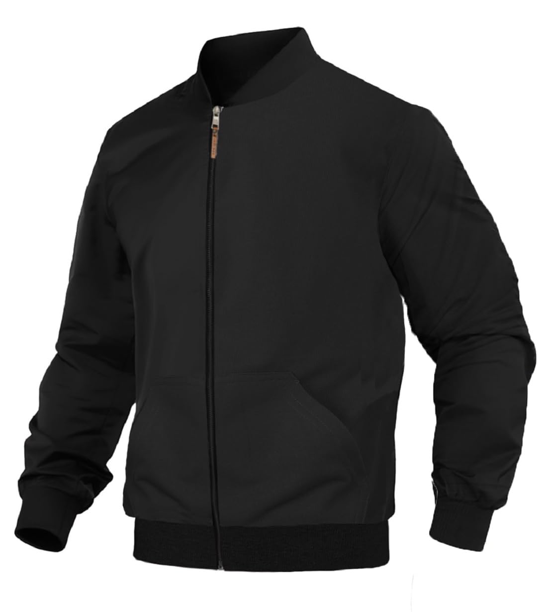 CASUAL JACKET for Men\'s Regular Fit Loopknit Bomber Jacket with Zipper Closure and 2 Side Pockets (Color Maroon)