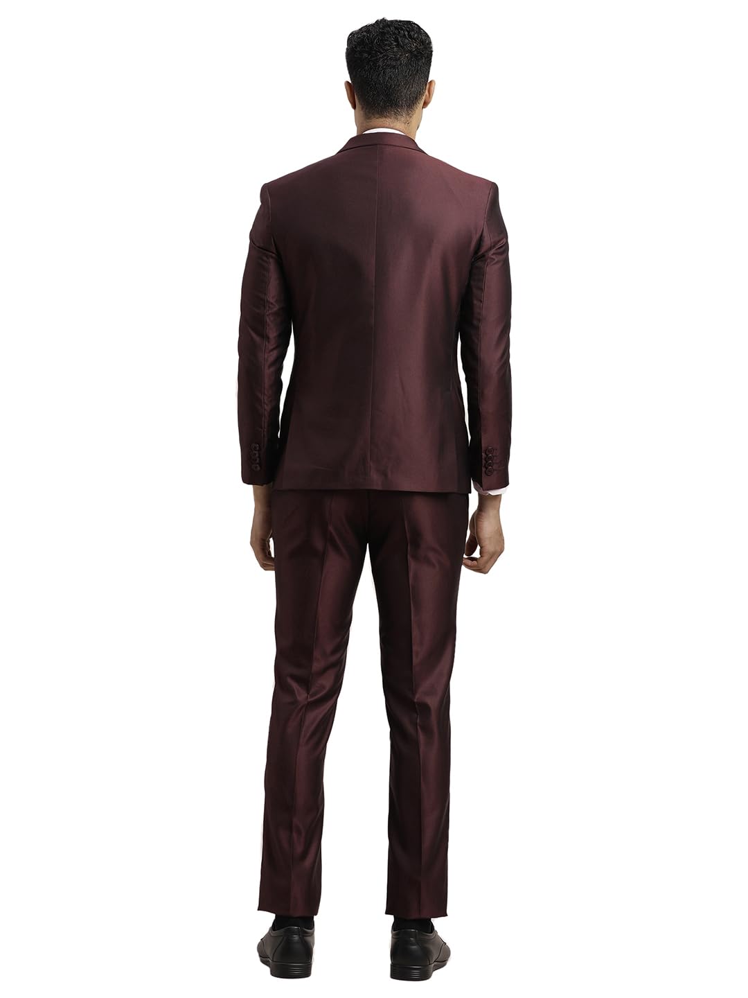 Men Poly-Viscose Dobby Print Full Sleeve Three Piece Party Suit - Image 2