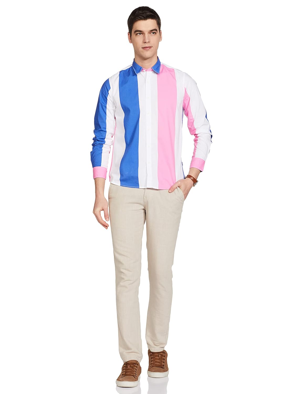 Men\'s Cotton Solid Regular Fit Shirt - Image 4