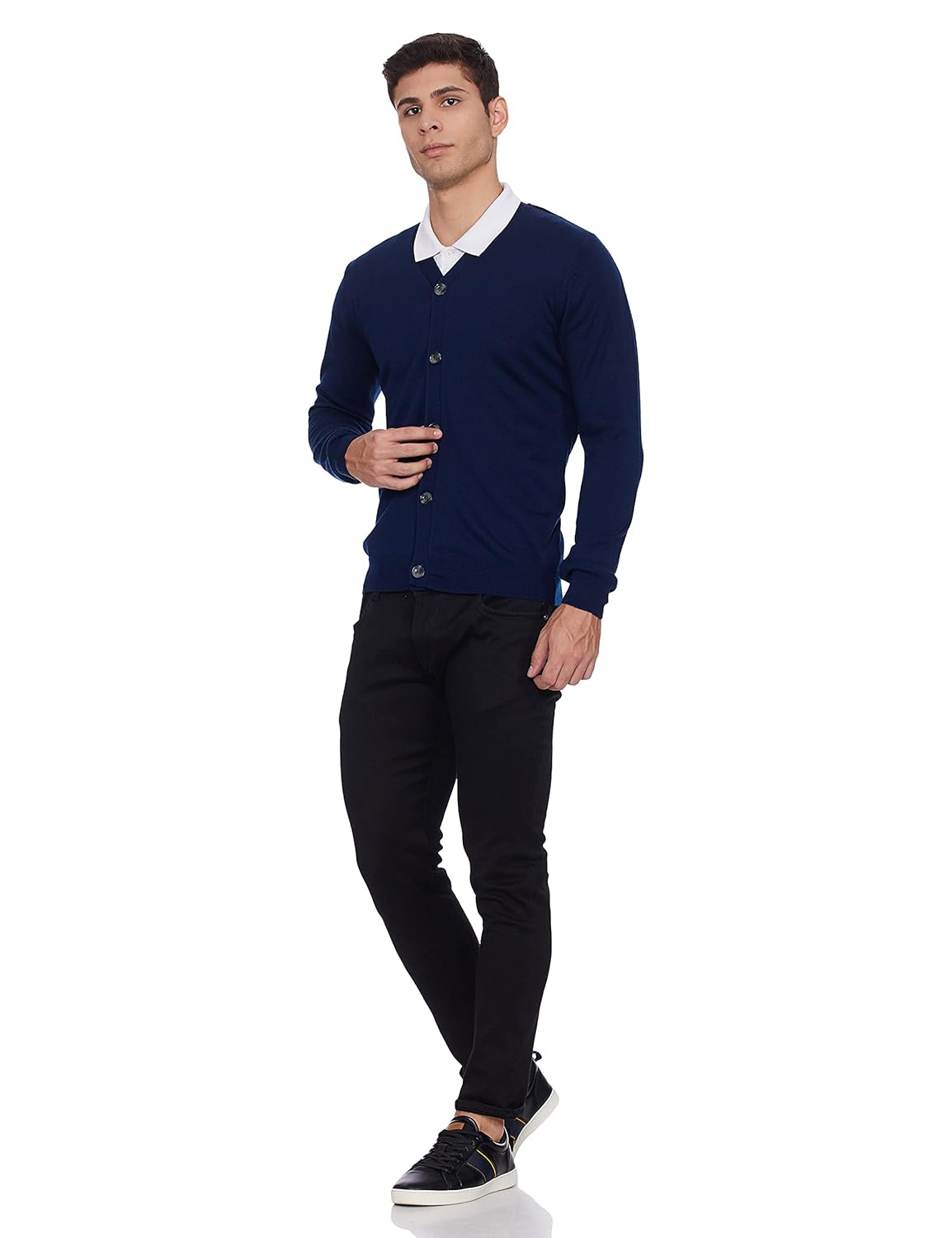 Men\'s Acrylic V Neck Casual Sweater - Image 4