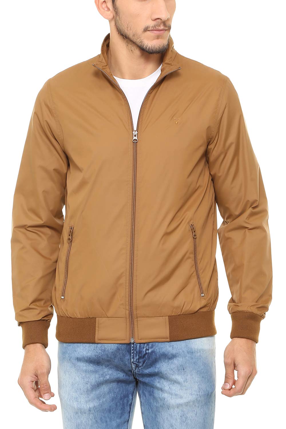 Men\'s Polyester Standard Length Casual Jacket