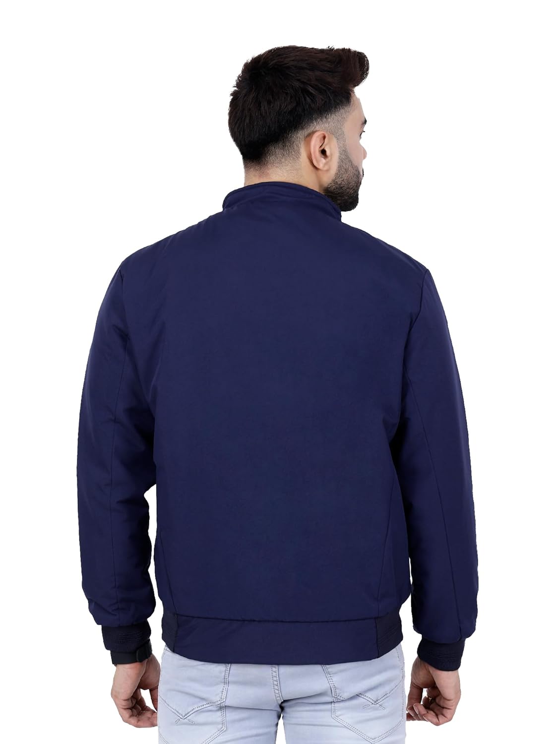 Full Sleeves Bomber Jacket for Men | TPU Men\'s Standing Collar Lightweight Winter Jacket, Regular Fit - Image 5