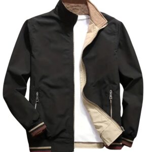 men jackets || bomber jacket for men || Lightweight Outwear Sportswear Polyester Standard Length Bomber Jacket