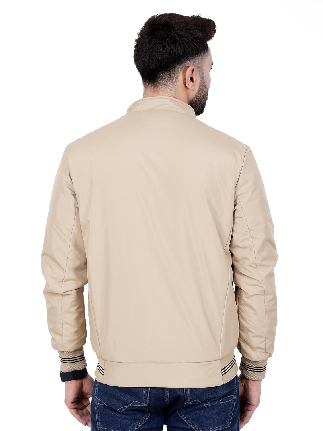 Full Sleeves Bomber Jacket for Men | TPU Men\'s Standing Collar Lightweight Winter Jacket, Regular Fit - Image 13