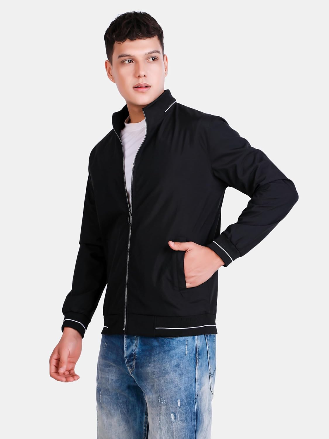 Men\'s Bomber Jacket | Lightweight Casual Zip-Up Jacket | Stylish Slim Fit Outerwear for All Seasons - Image 12