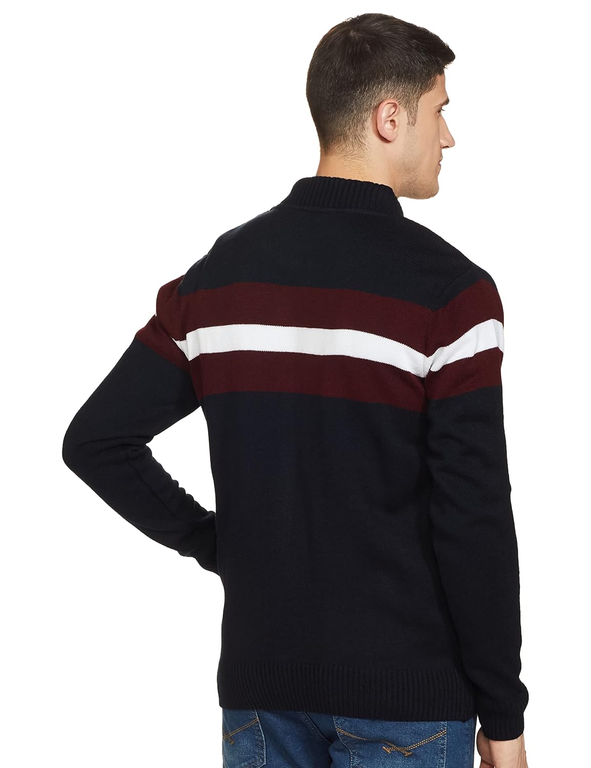 Men\'s Acrylic Round Neck Blouson Sweater - Image 9