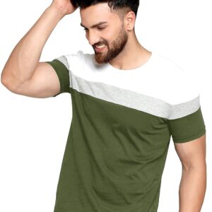 Men\'s Regular Fit T-Shirt (Large, Green)