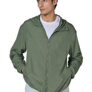 Men Polyester Standard Length UV Protection Sun Screen Parka Jacket | Sun & Pollution Protection Clothing | Lightweight and Quick Dry with UPF 50+ Protection for Outdoors