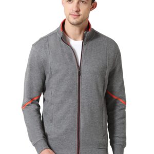 Cotton Blend Men High Neck Jacket