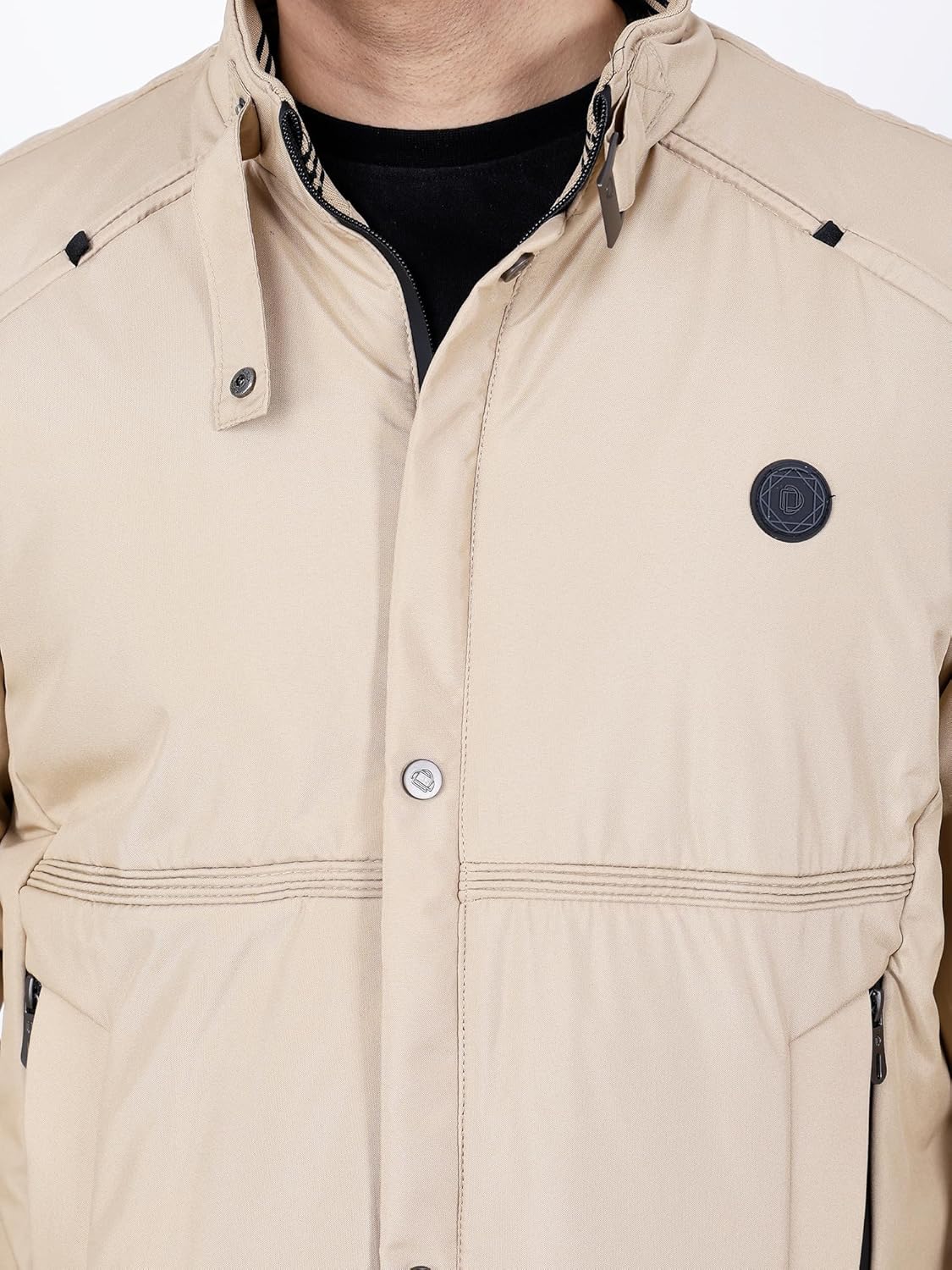 Full Sleeves Bomber Jacket for Men | TPU Men\'s Standing Collar Lightweight Winter Jacket, Regular Fit - Image 12