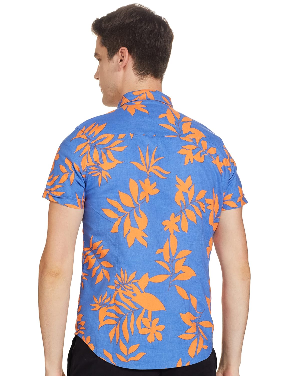 Men\'s Cotton Slim Fit Printed Half Sleeve Shirt - Image 2