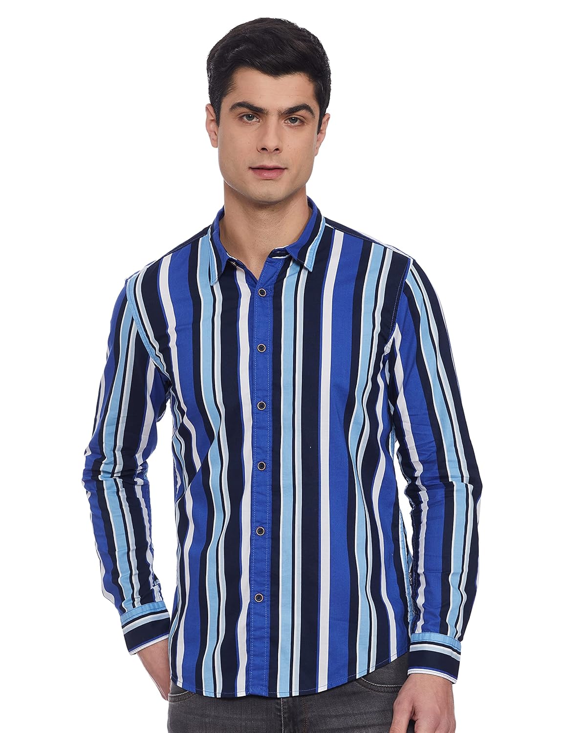 Men\'s Striped Regular Fit Shirt
