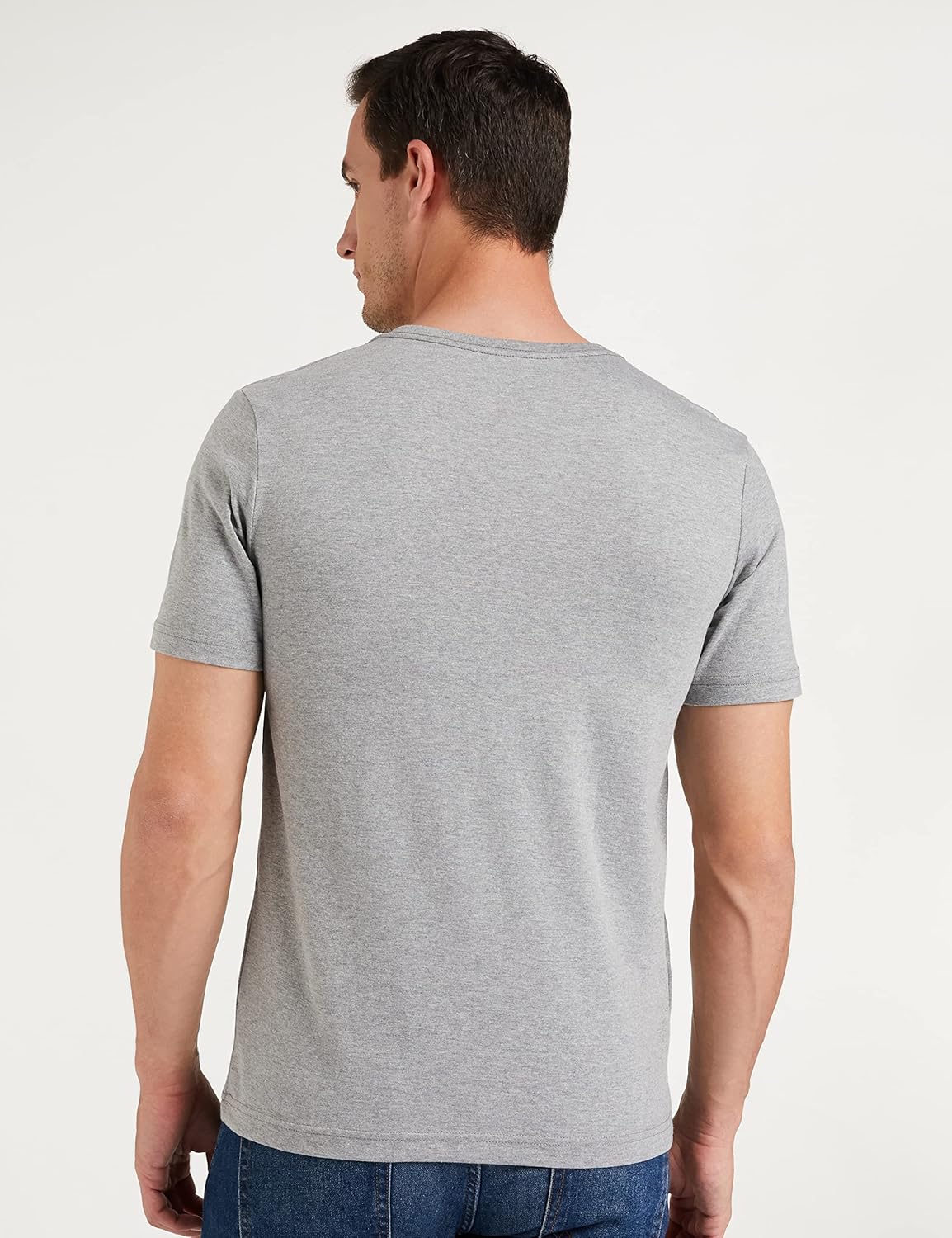 Men\'s Solid Cotton T Shirt | Plain | V Neck | Half Sleeve - Regular Fit | Combo Pack of 3 (Available in Plus Size) - Image 3