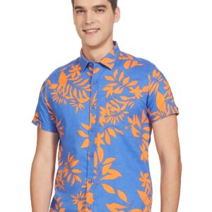 Men\'s Cotton Slim Fit Printed Half Sleeve Shirt