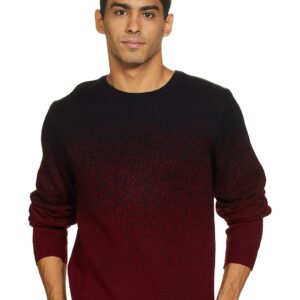 Men Acrylic LS Gradient Grunge Sweater Pullover