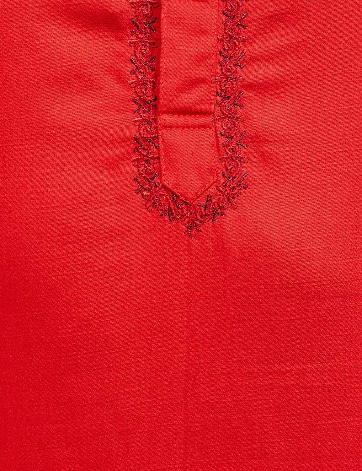 Men\'s Cotton Solid Festive Embellished Long Kurta (Regular Fit) - Image 10