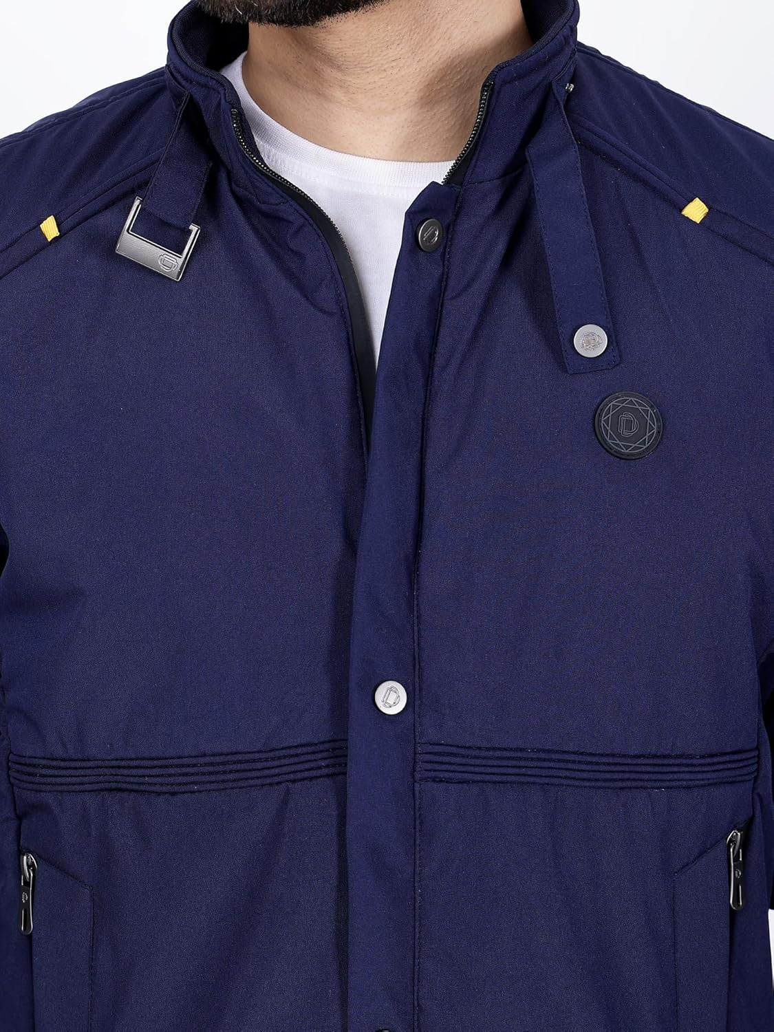 Full Sleeves Bomber Jacket for Men | TPU Men\'s Standing Collar Lightweight Winter Jacket, Regular Fit - Image 4