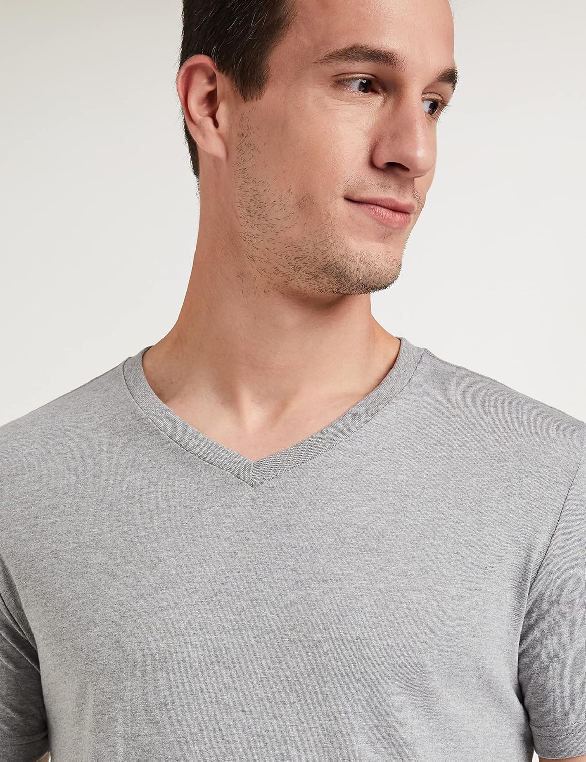 Men\'s Solid Cotton T Shirt | Plain | V Neck | Half Sleeve - Regular Fit | Combo Pack of 3 (Available in Plus Size) - Image 5