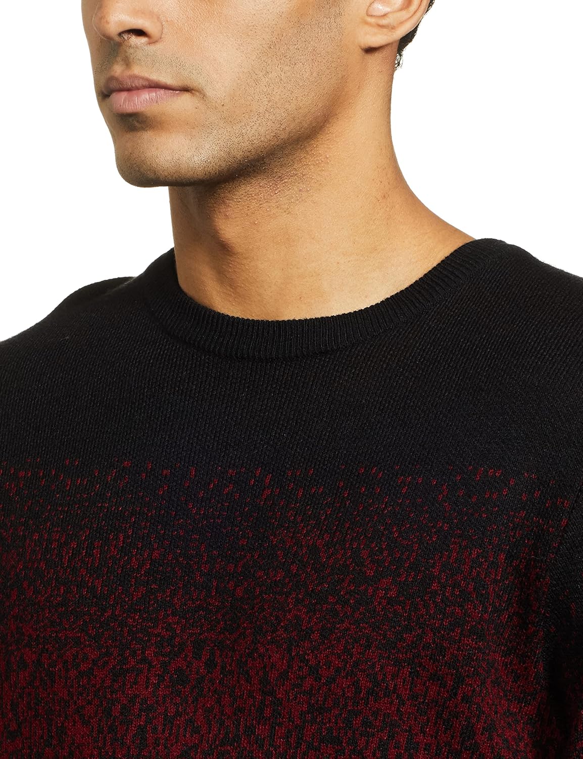 Men Acrylic LS Gradient Grunge Sweater Pullover - Image 3