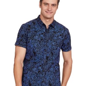 Men Cotton Slim Fit Printed Half Sleeve Shirt